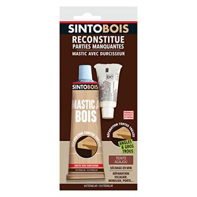 Sintobois mastic &agrave; bois avec durcisseur ls tube 66 ml / 80 g acajou