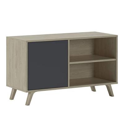 Meuble TV porte gauche Puccini et Gris Anthracite