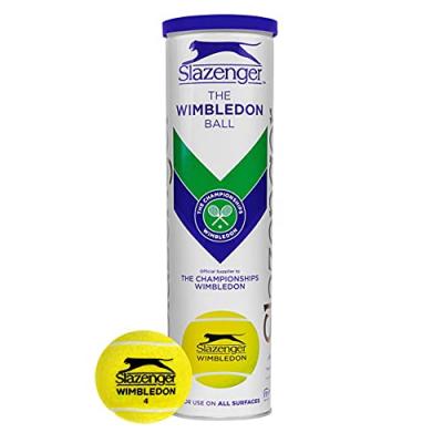 SLAZENGER - Balles de Tennis Wimbledon - Tube de 4 balles