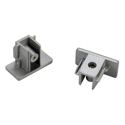 SLV - Embouts pour Rail 1 allumage 230v; Gris Argent; 2 Pieces
