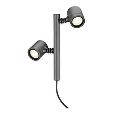 SLV - MYRA 2 TETES anthracite GU10 max 2x4W IP44 - 233185