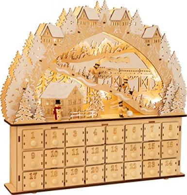 Small Foot Calendrier de l'Avent en Bois avec LED - 11789