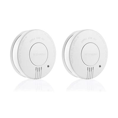 Pack de 2 d&eacute;tecteurs de fum&eacute;e pile 5 ans, norme NF
