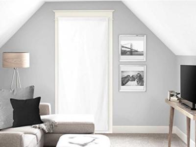 Voile porte-fen&ecirc;tre 90x200 cm dolly blanc, par Soleil D'ocre Blanc