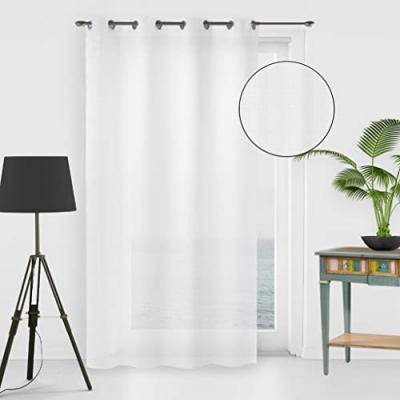 Soleil d'Ocre Noemie Voilage, Voile, Polyester, Blanc, 135 x 250 cm