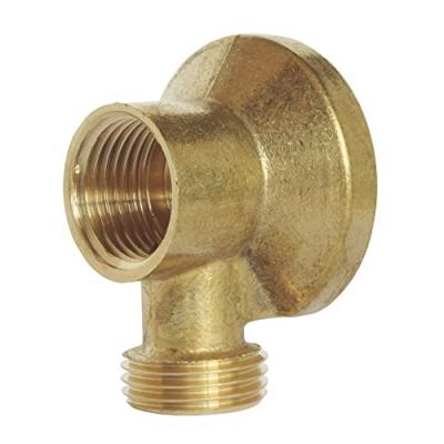 Applique murale laiton brut pour robinet de puisage - M&acirc;le 1/2"" Femelle 1/2