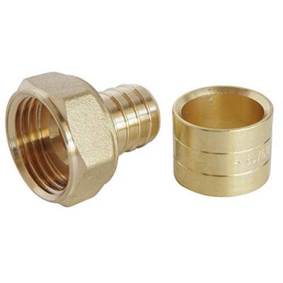 Raccord droit &agrave; glissement pour tube PER &Oslash;16 - Ecrou-tournant F15/21 - lot de 10