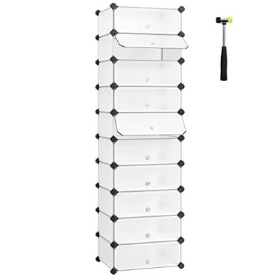 Etag&egrave;re &agrave; chaussures 10 compartiments modulable - l43 cm