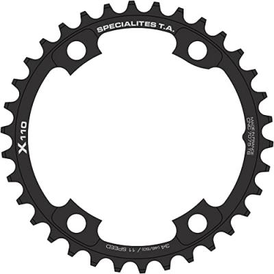 Plateau v&eacute;lo de route Ta 2x11v (33 &agrave; 44 dents) int&eacute;rieur noir Diam
