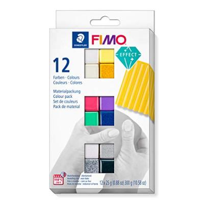 CC Hobby FIMO effect, couleurs assorties, 12x25 gr/ 1 Pq.- - Papeteri