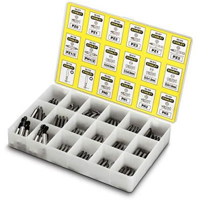 Stanley 1 68 741 Coffret de 200 embouts Pozidriv /Phillips/ Fendus