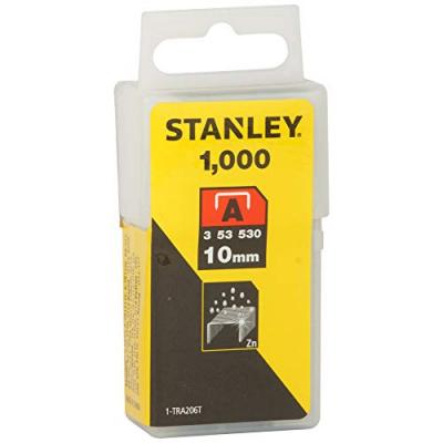 Agrafes type A 10 mm bo&icirc;te de 1000 - STANLEY - 1-TRA206T