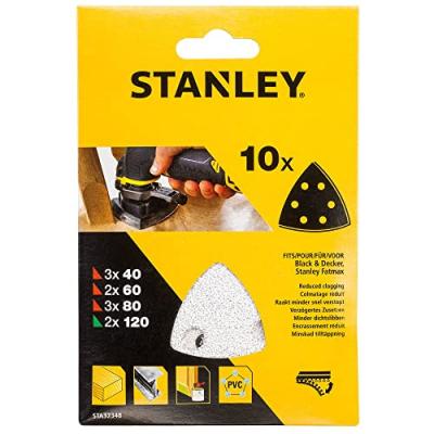 Stanley schleifpapiersortiment sta32348 xj - 10 pi&egrave;ces