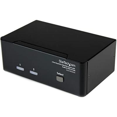 Commutateur kvm double dvi usb - 2 ports
