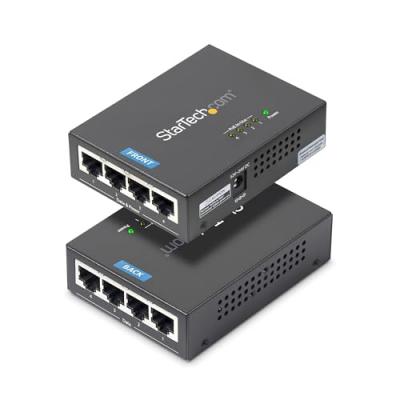 Startech 4 Port Ethernet Power Over Ethernet+ Injector Noir