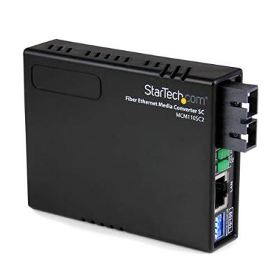 Adaptateur de rj45 &agrave; la fibre optique startech mcm110sc2eu
