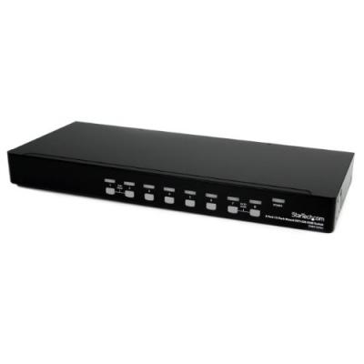 Commutateur kvm usb dvi 8 ports a montage en rack 1u