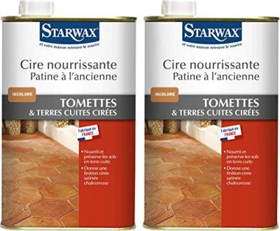Cire pour tomettes et pierres cuites Starwax incolore 1L