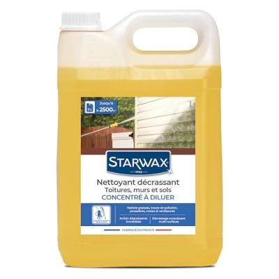 Nettoyant d&eacute;crassant toitures murs et sols gros nettoyage Starwax 5L