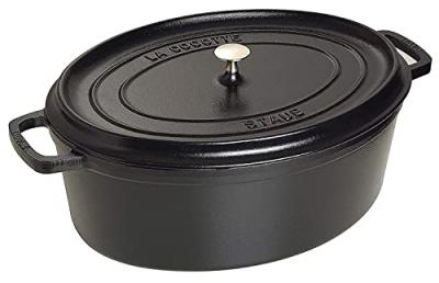 STAUB Cocotte Ovale  - En fonte - Emaill&eacute;e - 31 cm - 5,5L - Noir Mat
