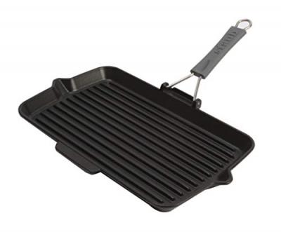 Staub - grill rectangulaire fonte 34x21cm noir - 1202223