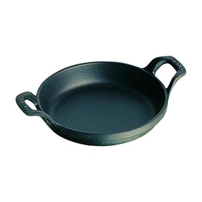 STAUB Plat Empilable en Fonte, Rond, &Oslash; 16 cm, 0,40 L, Noir Mat
