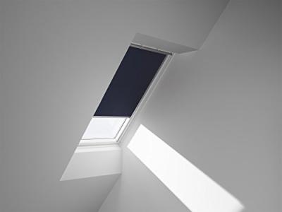 VELUX Original Store Occultant, Cadre Argent&eacute;, DKL CK02, Bleu Fonc&eacute;