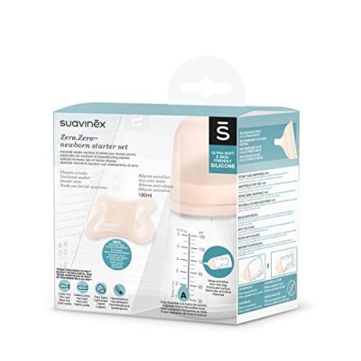 Coffret biberon Z&eacute;ro Z&eacute;ro 180 ml + 1 sucette sym&eacute;trique SX PRO