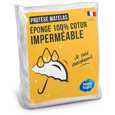 Sweetnight protege-matelas imperm&eacute;able simon - 180 x 200 cm
