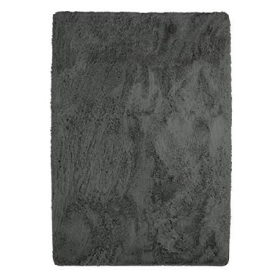 Tapis lavable &agrave; base fine et souple extra doux gris fonc&eacute; 160x230