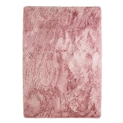 Tapis lavable &agrave; base fine et souple extra doux rose 160x230