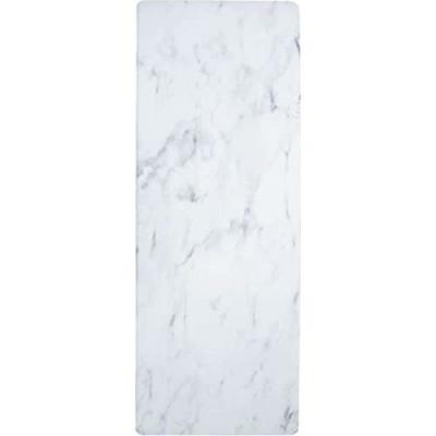 Marbre vinyle - Tapis de cuisine imprim&eacute; marbre 45x120 - Blanc