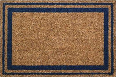 Tapis paillasson grattant COCO Naturel Bordures Bleu 40x60cm