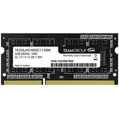 Team Group 4GB DDR3L SO-DIMM module de m&eacute;moire 4 Go 1 x 4 Go 1600 MHz