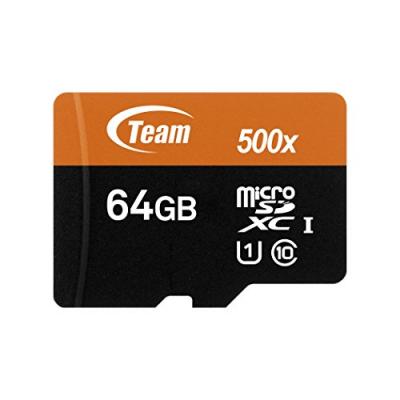 Carte m&eacute;moire du t&eacute;l&eacute;phone CL10 UHS-1 Mobile du microSDXC &eacute;quipe 64GB