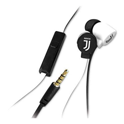 Techmade &Eacute;couteurs &Eacute;dition Juventus avec Micro et Bouton de Commande Noir