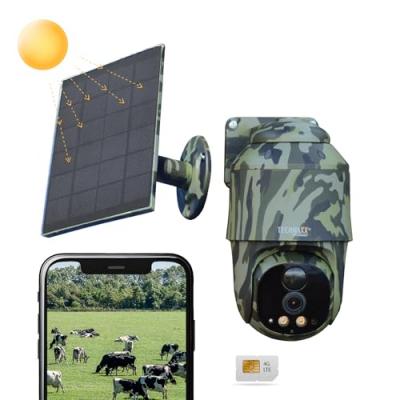 TECHNAXX - Cam&eacute;ra D&ocirc;me 4G PT avec panneau solaire 