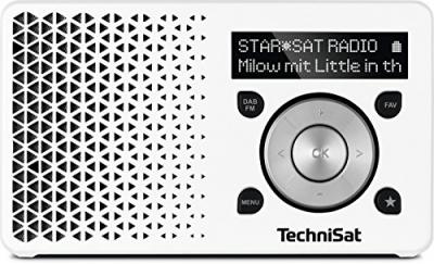 TechniSat DigitRadio 1 - Radio portative DAB - 1 Watt - blanc, argent