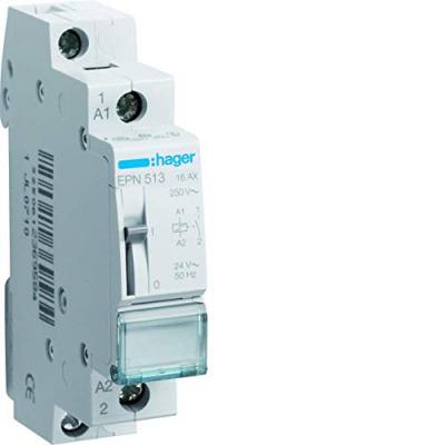 Hager - t&eacute;l&eacute;rupteur EPN513 24 v 16A 1NA