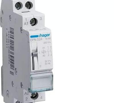 Hager - t&eacute;l&eacute;rupteur 16a - 2 contacts no - 12-24 volts