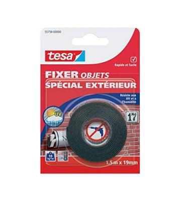 Tesa Ruban adh&eacute;sif Tesa double-face sp&eacute;cial ext&eacute;rieur - Longueur 1,5 m