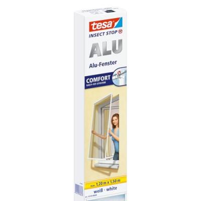 Tesa Kit moustiquaire ALU COMFORT Fenster, 1,20 m x 1,50 m
