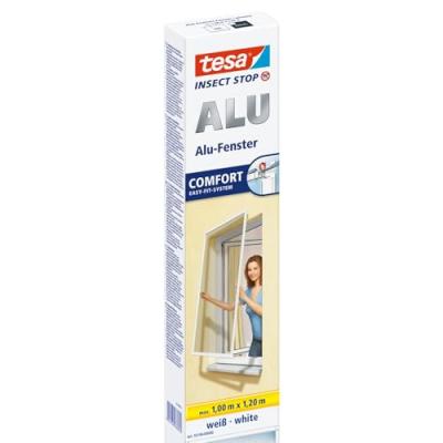 Tesa tesa grille anti-mouche alu comfort fen&ecirc;tre, 1,00 m x 1,20 m noir