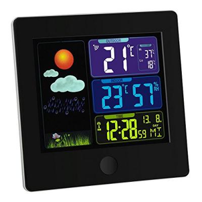 Station m&eacute;t&eacute;o radiopilot&eacute;e num&eacute;rique Tfa Dostmann 35.1133.01 noir