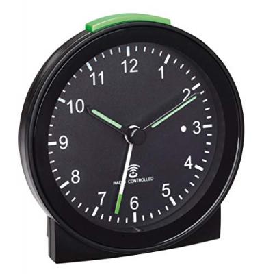 R&eacute;veil tfa 60.1517.01 radiopilot&eacute;(e) noir dur&eacute;es dalarme 1 fluorescent aiguilles 1 pc(s)
