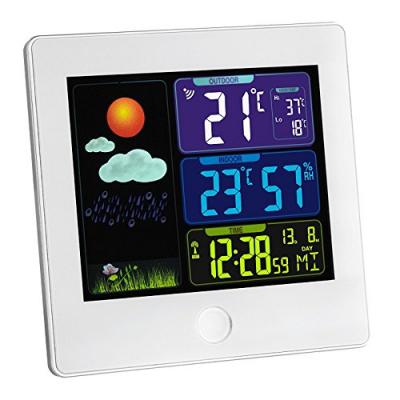 Station m&eacute;t&eacute;o radiopilot&eacute;e num&eacute;rique Tfa Dostmann 35.1133.02 blanc