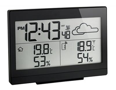 Station m&eacute;t&eacute;o radiopilot&eacute;e num&eacute;rique TFA Dostmann 35.1135.01 noir