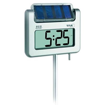 Thermom&egrave;tre de jardin solaire Tfa Dostmann Avenue argent X45973