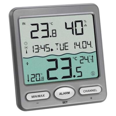 Thermom&egrave;tre de piscine TFA Dostmann 30.3056.10 anthracite