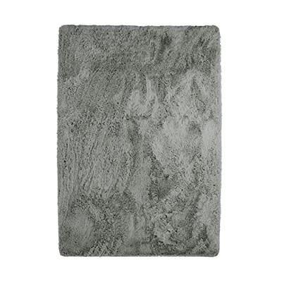 Tapis lavable &agrave; base fine et souple extra doux gris clair 190x290